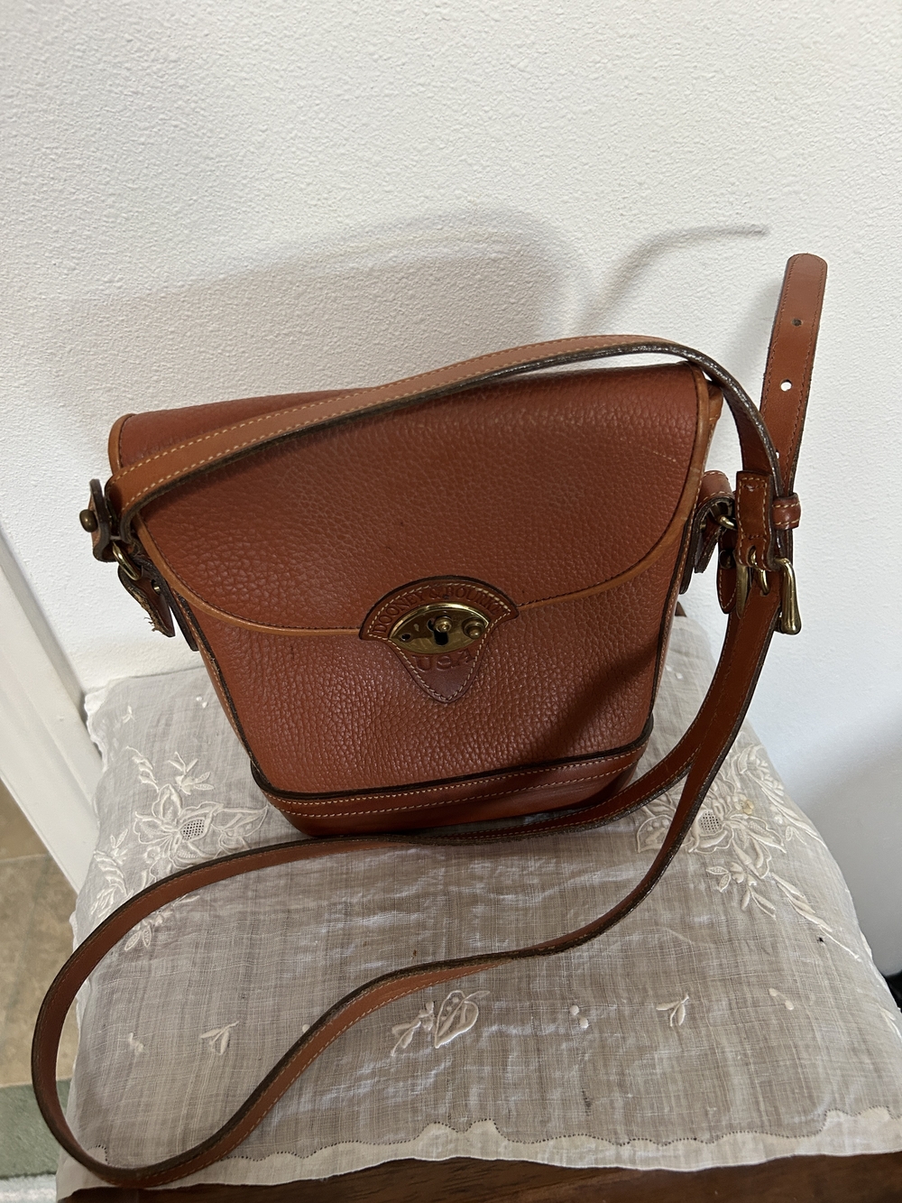 Dooney & Bourke Chestnut Brown Pebbled Leather Crossbody